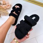 STEVE MADDEN MISSILE-F TEDDY SLIPPER 3175 BLACK