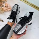 STEVE MADDEN MAXILLA-G SNEAKER 3431 BLACK GLITTER