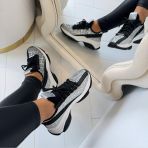 STEVE MADDEN MAXILLA-G SNEAKER 3431 BLACK GLITTER