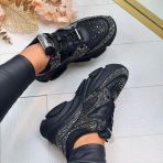 STEVE MADDEN PRIVY SNEAKER 0082 BLACK/SILVER