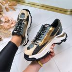 STEVE MADDEN SNEAKER ZOOMZ 2327 ICE PEWTER/GOLD