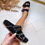 *SALE* STITCHING SLIPPER GQ8-050 BLACK *WEBONLY*