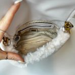 GUESS SAMIA FAKE FUR FLAP BAG WB935520 STONE