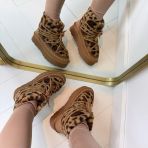 *SALE* STUDDED TEDDY SNOWBOOT 8-1968 LEOPARD *WEB ONLY*