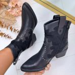 STUDDIE COWBOY BOOTIE DES8001 BLACK