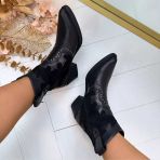 STUDDIE COWBOY BOOTIE DES8001 BLACK