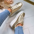 *SALE* METALLIC SNEAKER LT230-5 GOLD *WEB ONLY*